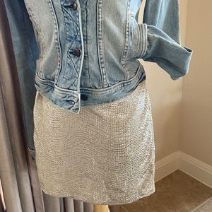 BCBGeneration Metallic Mini Skirt